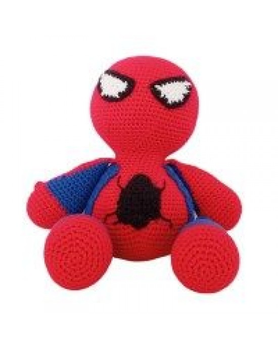 Amigurumi Spider-Man Crochet Toy, Doll for Kids, Amigurumi Doll, Crochet Doll, 100% Organic Syrian Handmade Soft Amigurumi Toy, Amigurumi Sleeping Friend