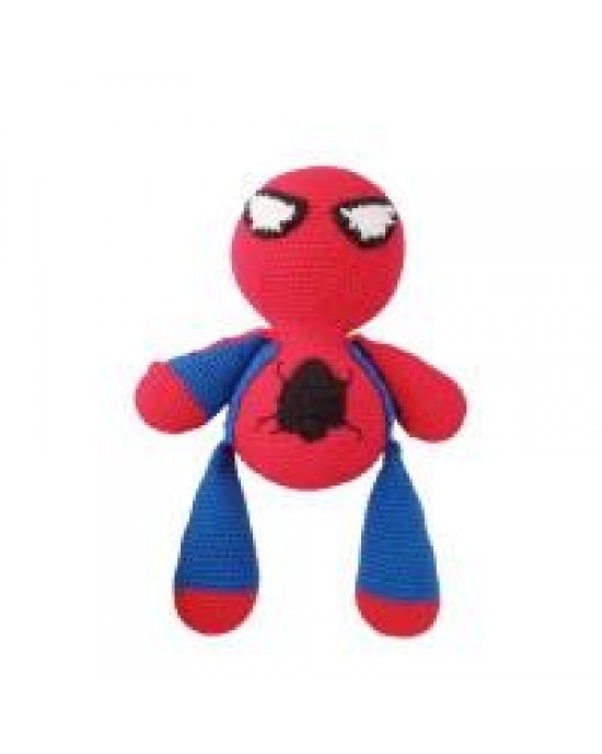 Amigurumi Spider-Man Crochet Toy, Doll for Kids, Amigurumi Doll, Crochet Doll, 100% Organic Syrian Handmade Soft Amigurumi Toy, Amigurumi Sleeping Friend