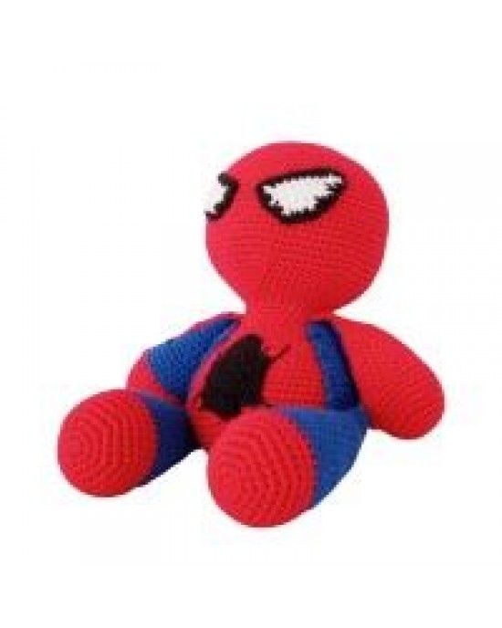 Amigurumi Spider-Man Crochet Toy, Doll for Kids, Amigurumi Doll, Crochet Doll, 100% Organic Syrian Handmade Soft Amigurumi Toy, Amigurumi Sleeping Friend