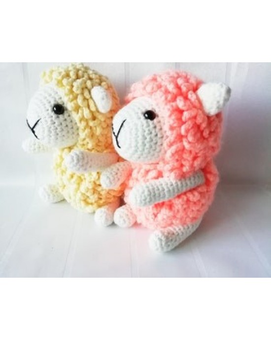 Koyun Oyuncak, Çocuklar İçin Bebek, Amigurumi Bebek, Örgü Bebek, %100 Organik El Yapımı Yumuşak Amigurumi Oyuncak, Amigurumi Uyku Arkadaşı