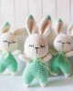 Amigurumi Rabbit Crochet Toy, Doll for Kids, Amigurumi Doll, Crochet Doll, 100% Organic Syrian Handmade Soft Amigurumi Toy, Amigurumi Sleeping Friend