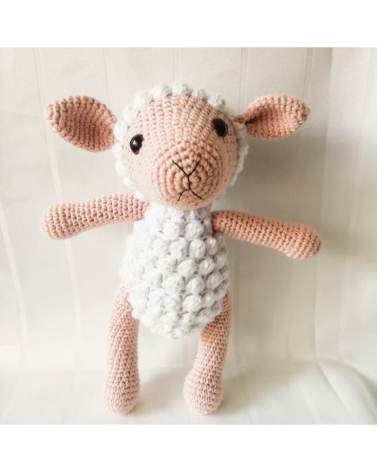 Amigurumi Sheep Crochet Toy, Doll for Kids, Amigurumi Doll, Crochet Doll, 100% Organic Syrian Handmade Soft Amigurumi Toy, Amigurumi Sleeping Friend