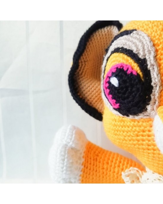 Aslan Oyuncak, Çocuklar İçin Bebek, Amigurumi Bebek, Örgü Bebek, %100 Organik El Yapımı Yumuşak Amigurumi Oyuncak, Amigurumi Uyku Arkadaşı