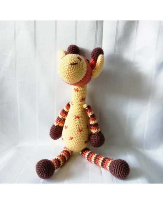 Zürafa, Çocuklar İçin Bebek, Amigurumi Bebek, Örgü Bebek, %100 Organik El Yapımı Yumuşak Amigurumi Oyuncak, Amigurumi Uyku Arkadaşı