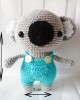 Amigurumi Koala toy, Doll for Kids, Amigurumi Doll, Crochet Doll, 100% Organic Syrian Handmade Soft Amigurumi Toy, Amigurumi Sleeping Friend