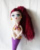 Mermaid Crochet Toy, Doll for Kids, Amigurumi Doll, Crochet Doll, 100% Organic Syrian Handmade Soft Amigurumi Toy, Amigurumi Sleeping Friend