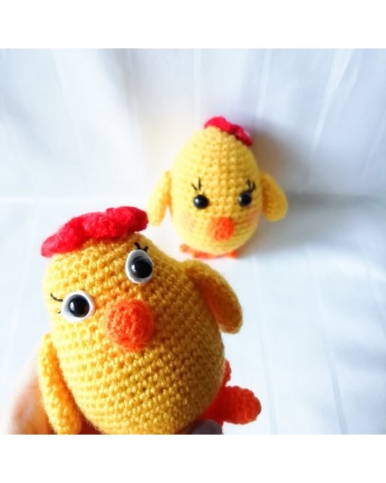 Amigurumi Little Chick Crochet Toy, Doll for Kids, Amigurumi Doll, Crochet Doll, 100% Organic Syrian Handmade Soft Amigurumi Toy, Amigurumi Sleeping Friend