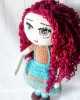 Sevimli Kız, Çocuklar İçin Bebek, Amigurumi Bebek, Örgü Bebek, %100 Organik El Yapımı Yumuşak Amigurumi Oyuncak, Amigurumi Uyku Arkadaşı