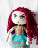 Sevimli Kız, Çocuklar İçin Bebek, Amigurumi Bebek, Örgü Bebek, %100 Organik El Yapımı Yumuşak Amigurumi Oyuncak, Amigurumi Uyku Arkadaşı