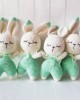 Amigurumi Rabbit Crochet Toy, Doll for Kids, Amigurumi Doll, Crochet Doll, 100% Organic Syrian Handmade Soft Amigurumi Toy, Amigurumi Sleeping Friend