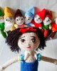 Snow White and the Seven Dwarfs, Doll for Kids, Amigurumi Doll, Crochet Doll, 100% Organic Syrian Handmade Soft Amigurumi Toy, Amigurumi Sleeping Friend