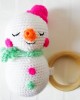 Amigurumi Snowman toy, Doll for Kids, Amigurumi Doll, Crochet Doll, 100% Organic Syrian Handmade Soft Amigurumi Toy, Amigurumi Sleeping Friend