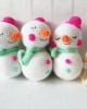 Amigurumi Snowman toy, Doll for Kids, Amigurumi Doll, Crochet Doll, 100% Organic Syrian Handmade Soft Amigurumi Toy, Amigurumi Sleeping Friend