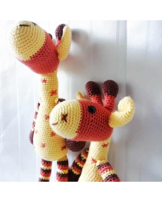 Zürafa, Çocuklar İçin Bebek, Amigurumi Bebek, Örgü Bebek, %100 Organik El Yapımı Yumuşak Amigurumi Oyuncak, Amigurumi Uyku Arkadaşı