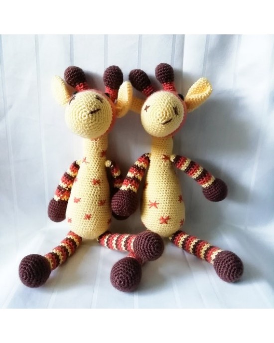 Zürafa, Çocuklar İçin Bebek, Amigurumi Bebek, Örgü Bebek, %100 Organik El Yapımı Yumuşak Amigurumi Oyuncak, Amigurumi Uyku Arkadaşı