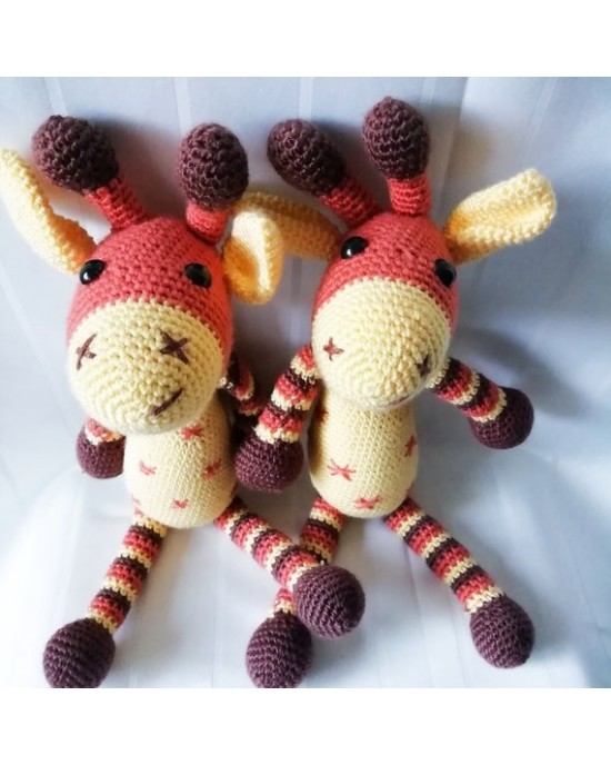 Amigurumi Giraffe Crochet Toy, Doll for Kids, Amigurumi Doll, Crochet Doll, 100% Organic Syrian Handmade Soft Amigurumi Toy, Amigurumi Sleeping Friend