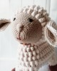 Amigurumi Sheep Crochet Toy, Doll for Kids, Amigurumi Doll, Crochet Doll, 100% Organic Syrian Handmade Soft Amigurumi Toy, Amigurumi Sleeping Friend