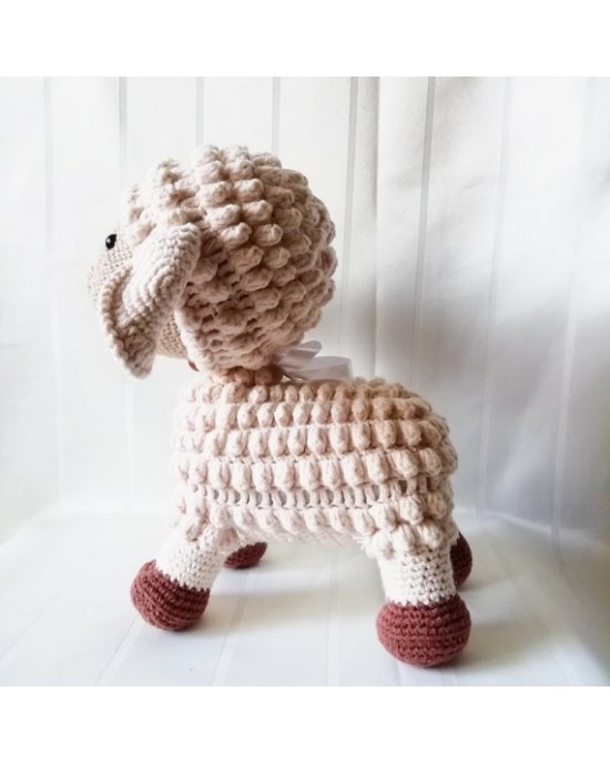 Koyun Oyuncak, Çocuklar İçin Bebek, Amigurumi Bebek, Örgü Bebek, %100 Organik El Yapımı Yumuşak Amigurumi Oyuncak, Amigurumi Uyku Arkadaşı