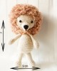 Amigurumi Lion Crochet Toy, Doll for Kids, Amigurumi Doll, Crochet Doll, 100% Organic Syrian Handmade Soft Amigurumi Toy, Amigurumi Sleeping Friend