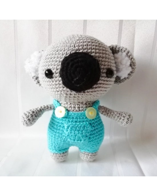 Sevimli koala , Çocuklar İçin Bebek, Amigurumi Bebek, Örgü Bebek, %100 Organik El Yapımı Yumuşak Amigurumi Oyuncak, Amigurumi Uyku Arkadaşı