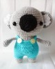 Amigurumi Koala toy, Doll for Kids, Amigurumi Doll, Crochet Doll, 100% Organic Syrian Handmade Soft Amigurumi Toy, Amigurumi Sleeping Friend