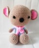 Sevimli Mini Ayı, Çocuklar İçin Bebek, Amigurumi Bebek, Örgü Bebek, %100 Organik El Yapımı Yumuşak Amigurumi Oyuncak, Amigurumi Uyku Arkadaşı