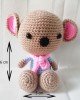 Sevimli Mini Ayı, Çocuklar İçin Bebek, Amigurumi Bebek, Örgü Bebek, %100 Organik El Yapımı Yumuşak Amigurumi Oyuncak, Amigurumi Uyku Arkadaşı