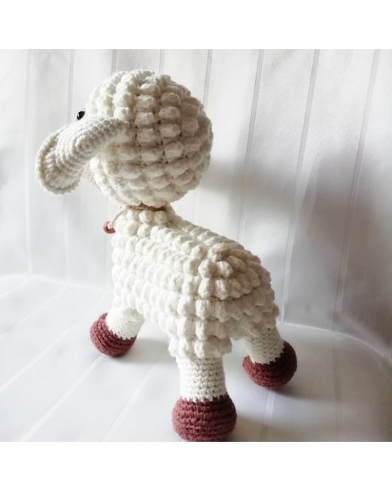 Koyun Oyuncak, Çocuklar İçin Bebek, Amigurumi Bebek, Örgü Bebek, %100 Organik El Yapımı Yumuşak Amigurumi Oyuncak, Amigurumi Uyku Arkadaşı