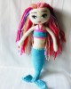 Mermaid Crochet Toy, Doll for Kids, Amigurumi Doll, Crochet Doll, 100% Organic Syrian Handmade Soft Amigurumi Toy, Amigurumi Sleeping Friend