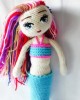 Mermaid Crochet Toy, Doll for Kids, Amigurumi Doll, Crochet Doll, 100% Organic Syrian Handmade Soft Amigurumi Toy, Amigurumi Sleeping Friend