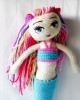 Mermaid Crochet Toy, Doll for Kids, Amigurumi Doll, Crochet Doll, 100% Organic Syrian Handmade Soft Amigurumi Toy, Amigurumi Sleeping Friend