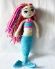 Mermaid Crochet Toy, Doll for Kids, Amigurumi Doll, Crochet Doll, 100% Organic Syrian Handmade Soft Amigurumi Toy, Amigurumi Sleeping Friend