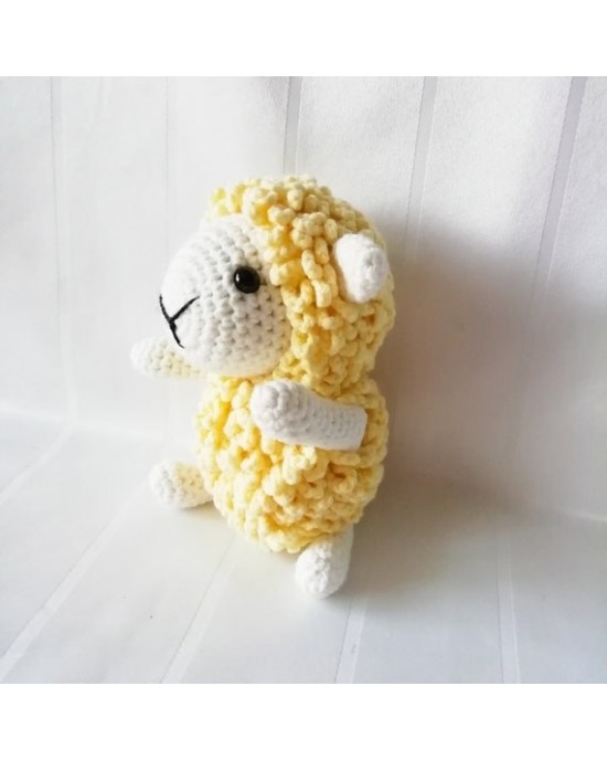 Koyun Oyuncak, Çocuklar İçin Bebek, Amigurumi Bebek, Örgü Bebek, %100 Organik El Yapımı Yumuşak Amigurumi Oyuncak, Amigurumi Uyku Arkadaşı