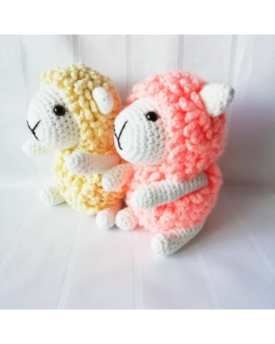 Koyun Oyuncak, Çocuklar İçin Bebek, Amigurumi Bebek, Örgü Bebek, %100 Organik El Yapımı Yumuşak Amigurumi Oyuncak, Amigurumi Uyku Arkadaşı