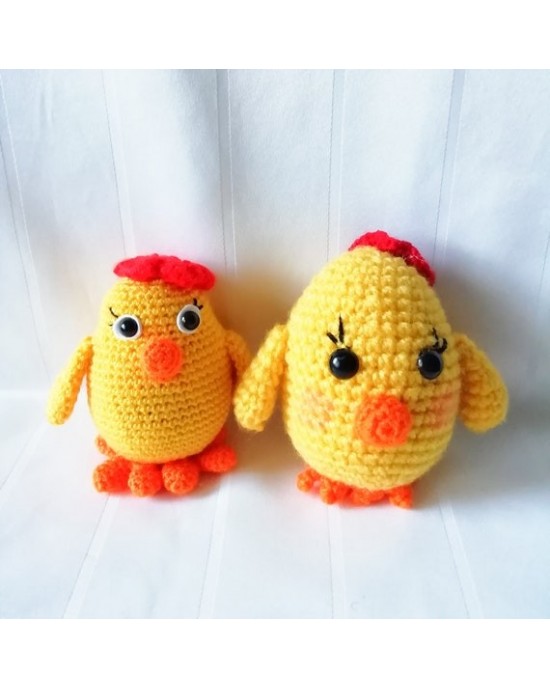  Civciv Oyuncak, Çocuklar İçin Bebek, Amigurumi Bebek, Örgü Bebek, %100 Organik El Yapımı Yumuşak Amigurumi Oyuncak, Amigurumi Uyku Arkadaşı