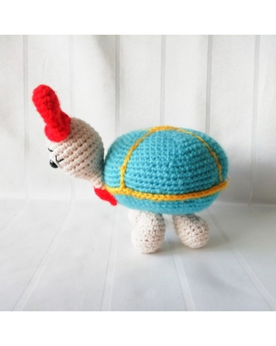 Sevimli Kaplumbağa, Çocuklar İçin Bebek, Amigurumi Bebek, Örgü Bebek, %100 Organik El Yapımı Yumuşak Amigurumi Oyuncak, Amigurumi Uyku Arkadaşı