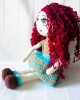 Girl Toy Amigurumi, Doll for Kids, Amigurumi Doll, Crochet Doll, 100% Organic Syrian Handmade Soft Amigurumi Toy, Amigurumi Sleeping Friend