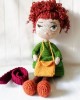 Winter Girl Toy Amigurumi, Doll for Kids, Amigurumi Doll, Crochet Doll, 100% Organic Syrian Handmade Soft Amigurumi Toy, Amigurumi Sleeping Friend