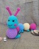 Crochet Caterpillar Amigurumi Set, Doll for Kids, Amigurumi Doll, Crochet Doll, 100% Organic Syrian Handmade Soft Amigurumi Toy, Amigurumi Sleeping Friend