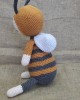 Amigurumi Bee Crochet Toy, Doll for Kids, Amigurumi Doll, Crochet Doll, 100% Organic Syrian Handmade Soft Amigurumi Toy, Amigurumi Sleeping Friend