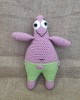 Patrick Yıldız Oyuncak, Çocuklar İçin Bebek, Amigurumi Bebek, Örgü Bebek, %100 Organik El Yapımı Yumuşak Amigurumi Oyuncak, Amigurumi Uyku Arkadaşı