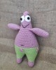 Amigurumi Patrick Star Crochet Toy, Doll for Kids, Amigurumi Doll, Crochet Doll, 100% Organic Syrian Handmade Soft Amigurumi Toy, Amigurumi Sleeping Friend