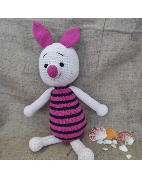 Domuz, Çocuklar İçin Bebek, Amigurumi Bebek, Örgü Bebek, %100 Organik El Yapımı Yumuşak Amigurumi Oyuncak, Amigurumi Uyku Arkadaşı