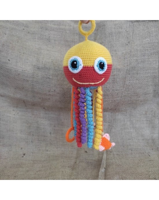 Deniz Anası Oyuncak, Çocuklar İçin Bebek, Amigurumi Bebek, Örgü Bebek, %100 Organik El Yapımı Yumuşak Amigurumi Oyuncak, Amigurumi Uyku Arkadaşı