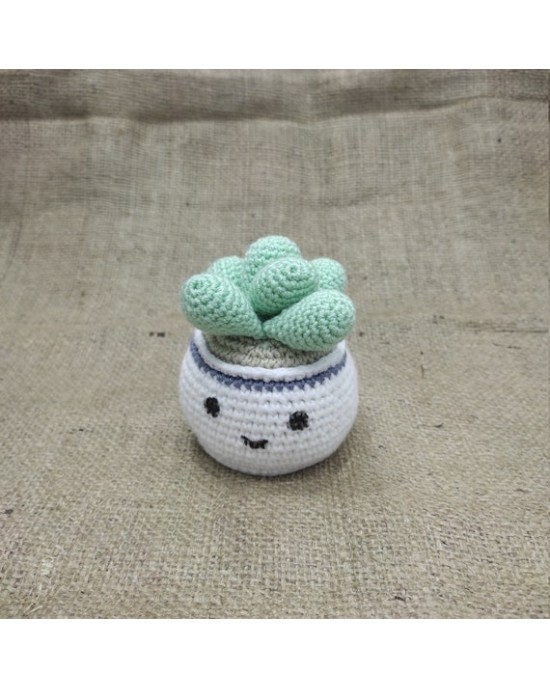 Mini Sevimli Bitki Seti, Çocuklar İçin Bebek, Amigurumi Bebek, Örgü Bebek, %100 Organik El Yapımı Yumuşak Amigurumi Oyuncak, Amigurumi Uyku Arkadaşı