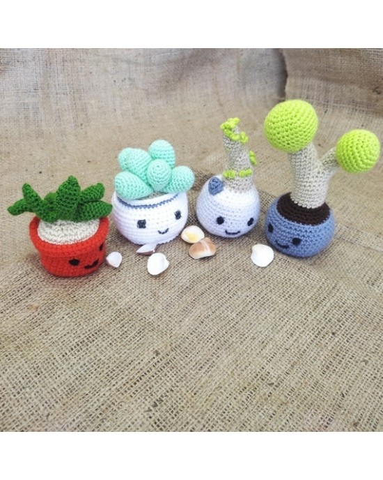 Amigurumi Mini Cute Plant Set, Doll for Kids, Amigurumi Doll, Crochet Doll, 100% Organic Syrian Handmade Soft Amigurumi Toy, Amigurumi Sleeping Friend