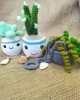 Amigurumi Mini Cute Plant Set, Doll for Kids, Amigurumi Doll, Crochet Doll, 100% Organic Syrian Handmade Soft Amigurumi Toy, Amigurumi Sleeping Friend