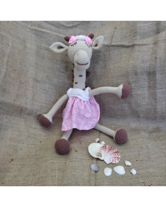 Amigurumi Giraffe Crochet Toy, Doll for Kids, Amigurumi Doll, Crochet Doll, 100% Organic Syrian Handmade Soft Amigurumi Toy, Amigurumi Sleeping Friend