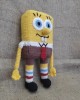SpongeBob Crochet Toy, Doll for Kids, Amigurumi Doll, Crochet Doll, 100% Organic Syrian Handmade Soft Amigurumi Toy, Amigurumi Sleeping Friend
