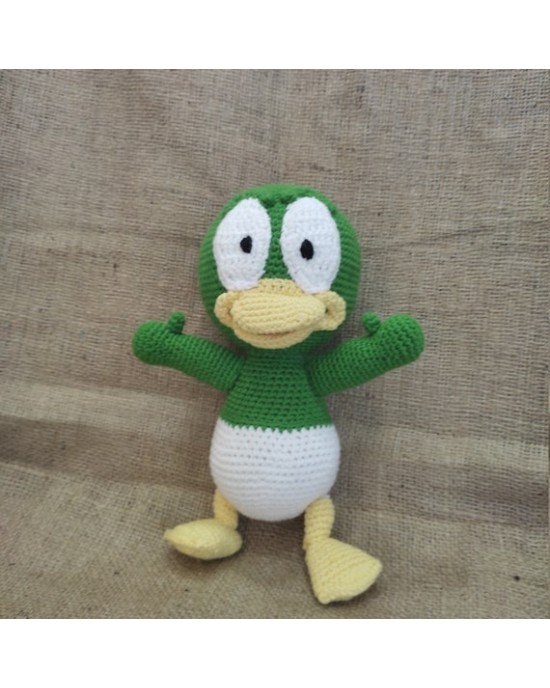 Ördek Oyuncak, Çocuklar İçin Bebek, Amigurumi Bebek, Örgü Bebek, %100 Organik El Yapımı Yumuşak Amigurumi Oyuncak, Amigurumi Uyku Arkadaşı